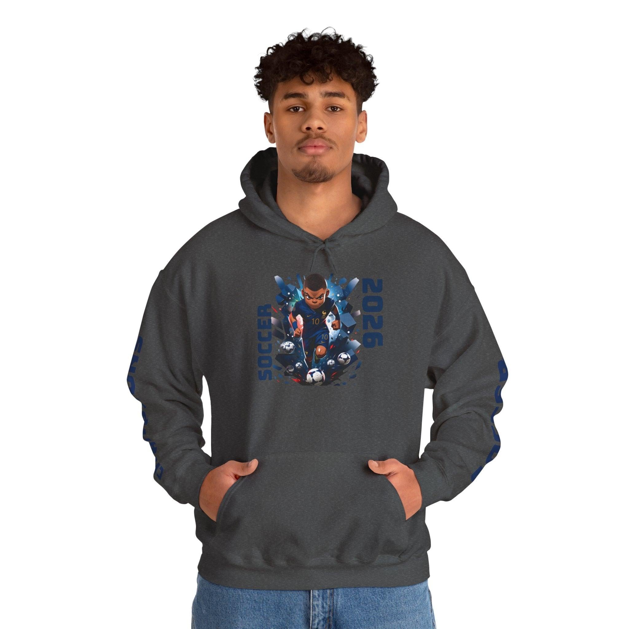 World Cup 2026 Soccer Hoodie — Champions Sleeve Design.