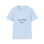 Happy Birthday Handsome T‑Shirt — Casual Birthday Tee with Script & Heart