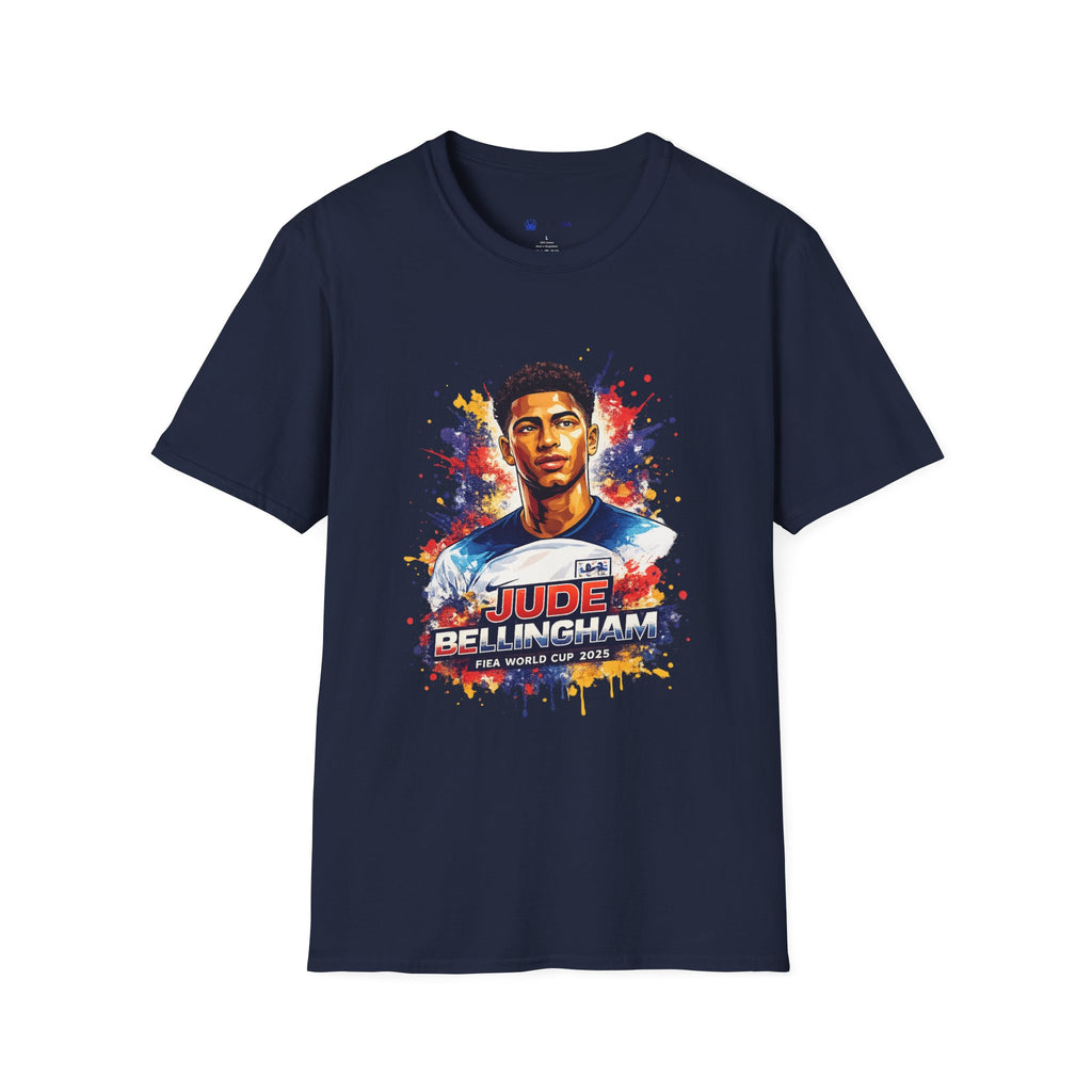 Portrait T-Shirt — Color Splash Football Player Graphic ("England legend")