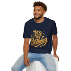 Birthday T-Shirt — "It's My Birthday" Gold Glitter Script Party Tee