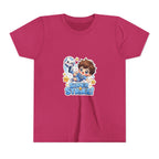 Youth Tee - Cute 'Super Strike!' Soccer Boy Graphic