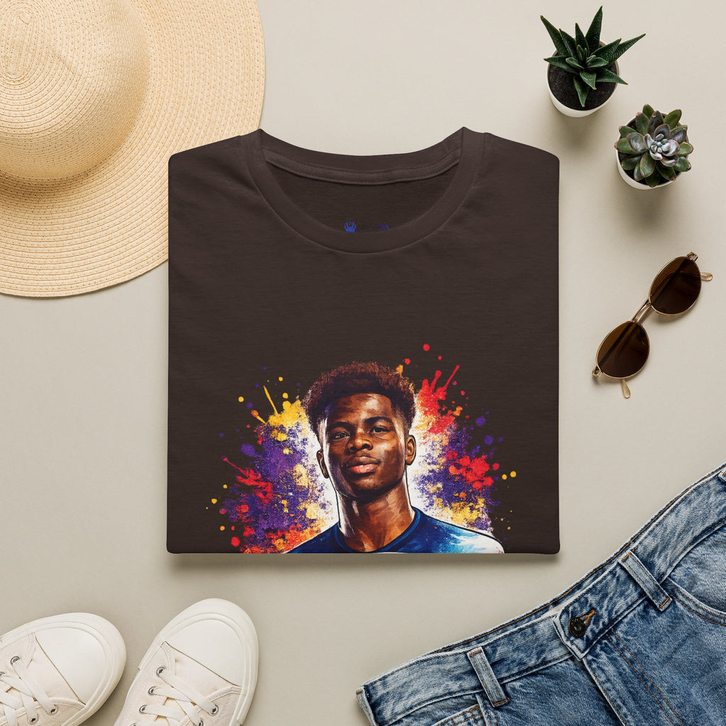 England Lagend Portrait T-Shirt — Color Splash Football Fan Tee