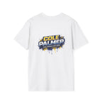 Soccer Player Graphic T-Shirt — 'England Legend' Blue Splash Design