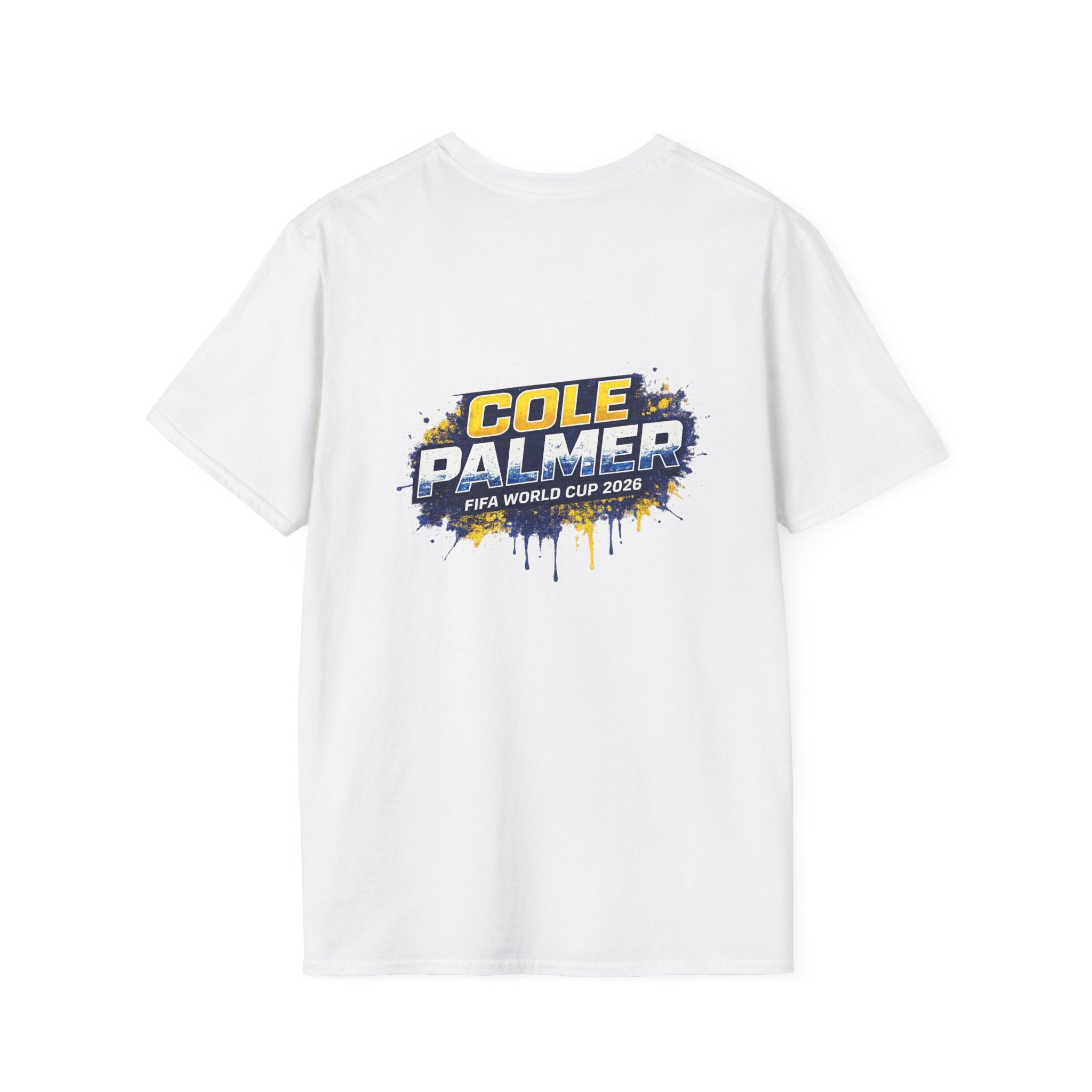 Soccer Player Graphic T-Shirt — 'England Legend' Blue Splash Design