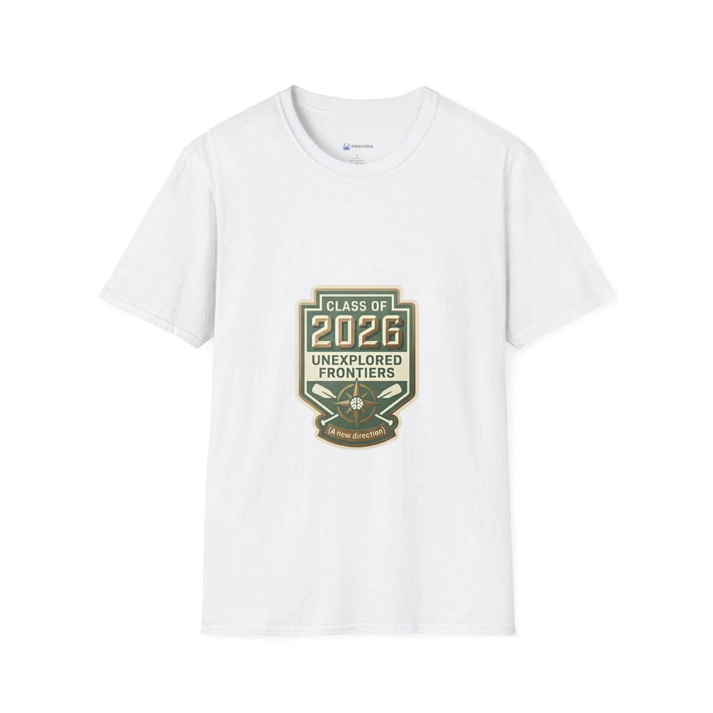 Class of 2026 Unexplored Frontiers graduation t-shirt design