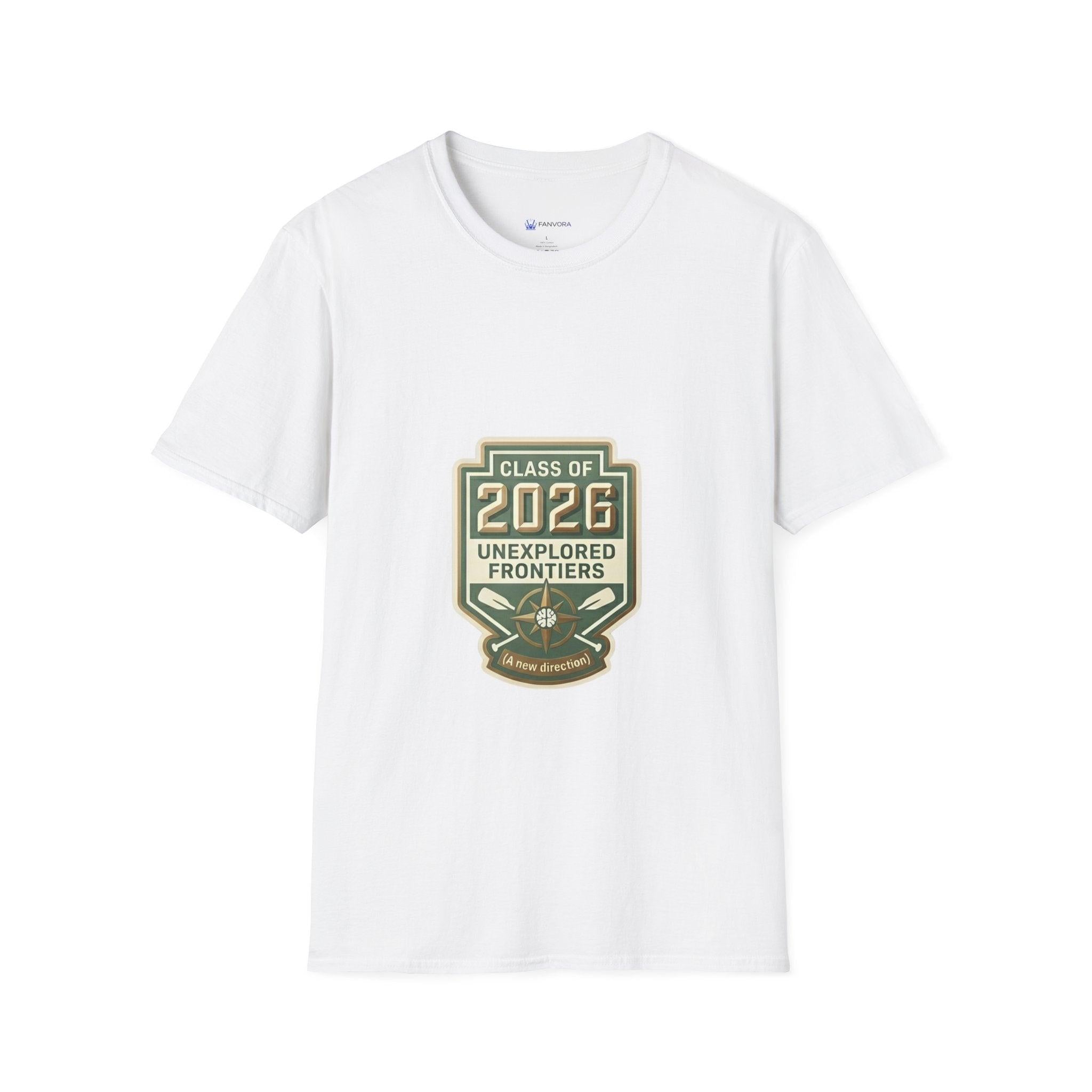 Class of 2026 Unexplored Frontiers graduation t-shirt design