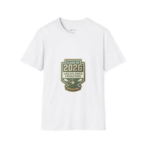 Class of 2026 Unexplored Frontiers graduation t-shirt design