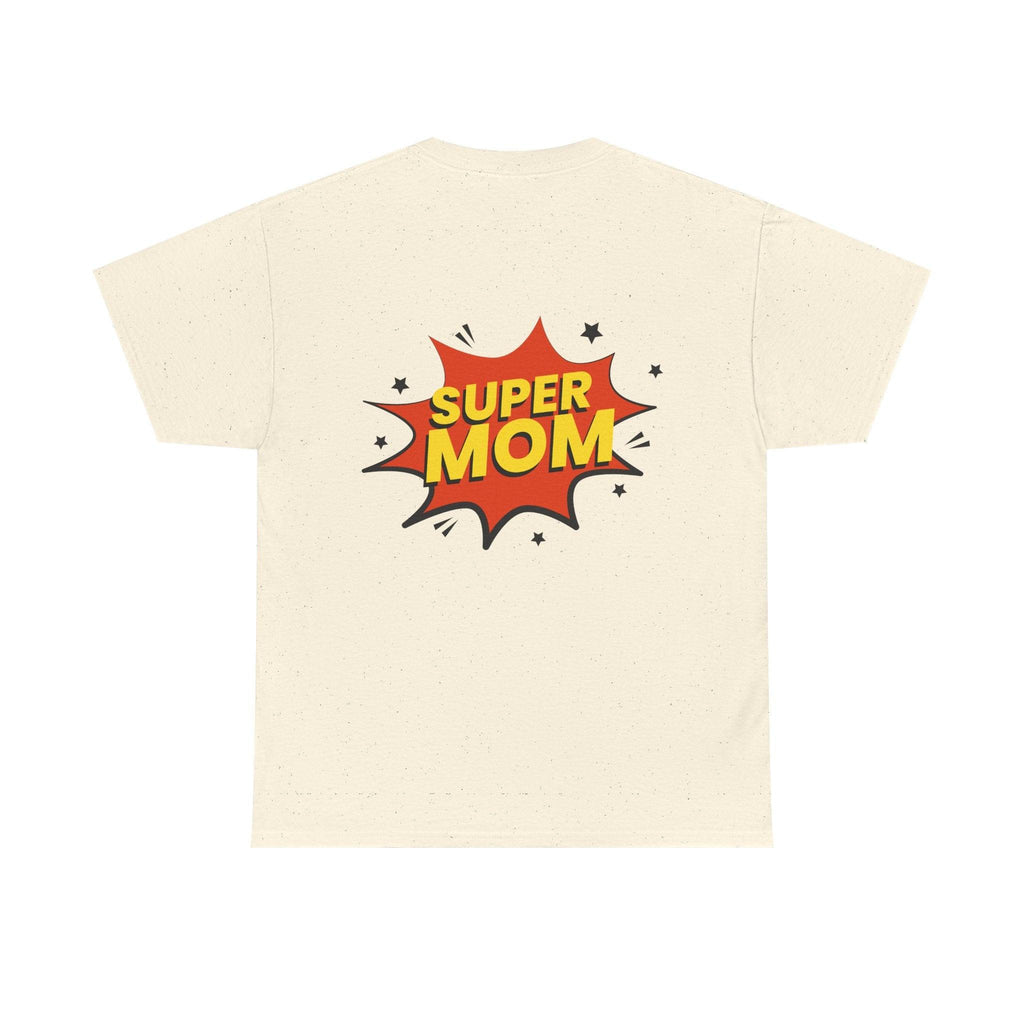 Mom Silhouette Sunset T-Shirt — "Super Mom" Graphic Tee for Mother's Day.