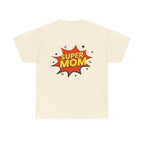 Mom Silhouette Sunset T-Shirt — "Super Mom" Graphic Tee for Mother's Day.