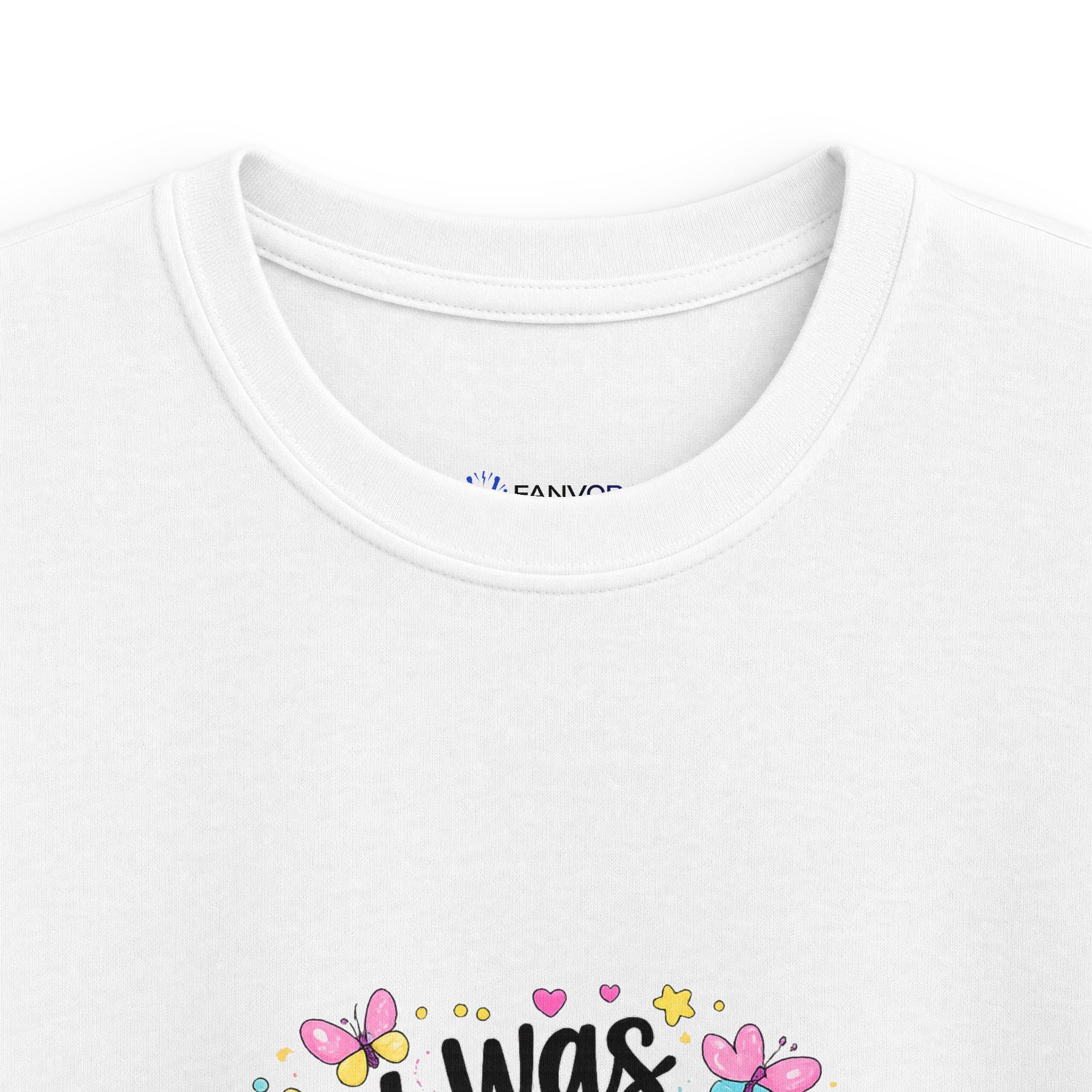 Kids Tee — ‘I Was 6 Now I’m 7’ Birthday Girl Cute Floral Design