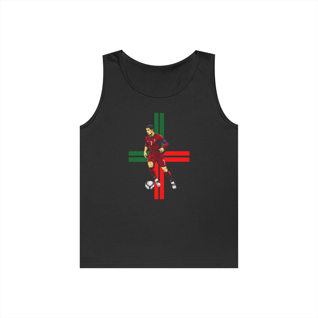 Soccer Player Graphic Tank Top — Vintage Italy Flag Soccer Vibes.