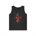 Soccer Player Graphic Tank Top — Vintage Italy Flag Soccer Vibes.