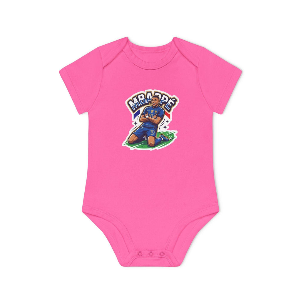 Baby Bodysuit - "France #10 Footballer Rising Star Fan Version" Future Soccer Player & Game Day Energy Organic Baby Onesie.