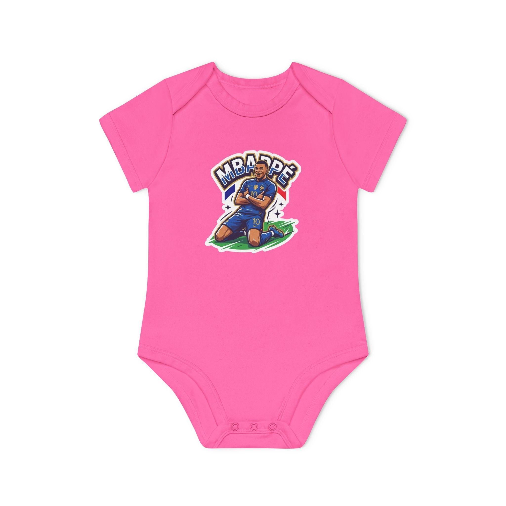 Baby Bodysuit - "France #10 Footballer Rising Star Fan Version" Future Soccer Player & Game Day Energy Organic Baby Onesie.