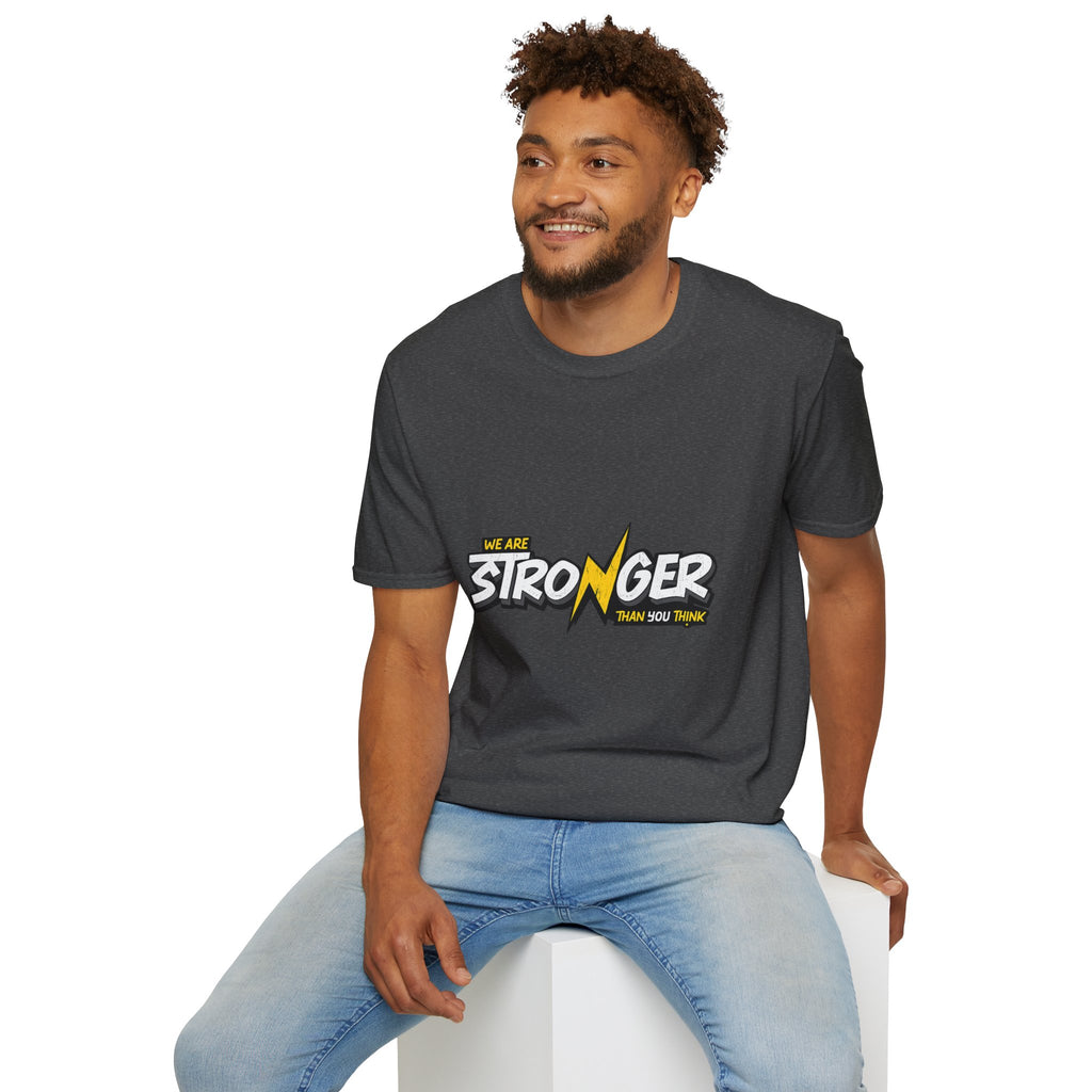 We Are Stronger Lightning Tee — Inspirational Graphic T-Shirt