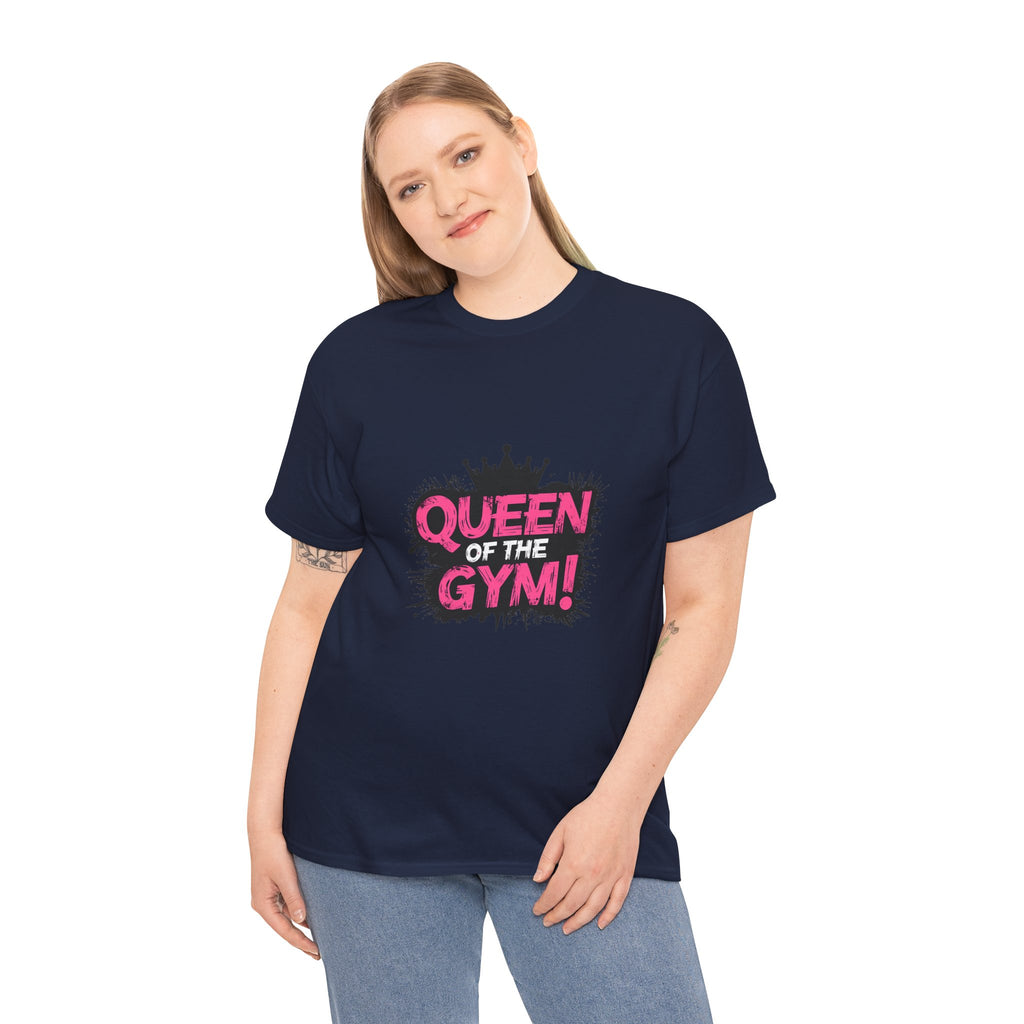 Queen of the Gym T-Shirt — Pink Crown Fitness Tee