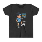 Youth Soccer Tee – Cute Cartoon Player "Ready to Score" Kids Jersey