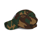 France #10 Rising Star Footballer Fan Cap — Dad Cap with Vintage Bear Graphic.