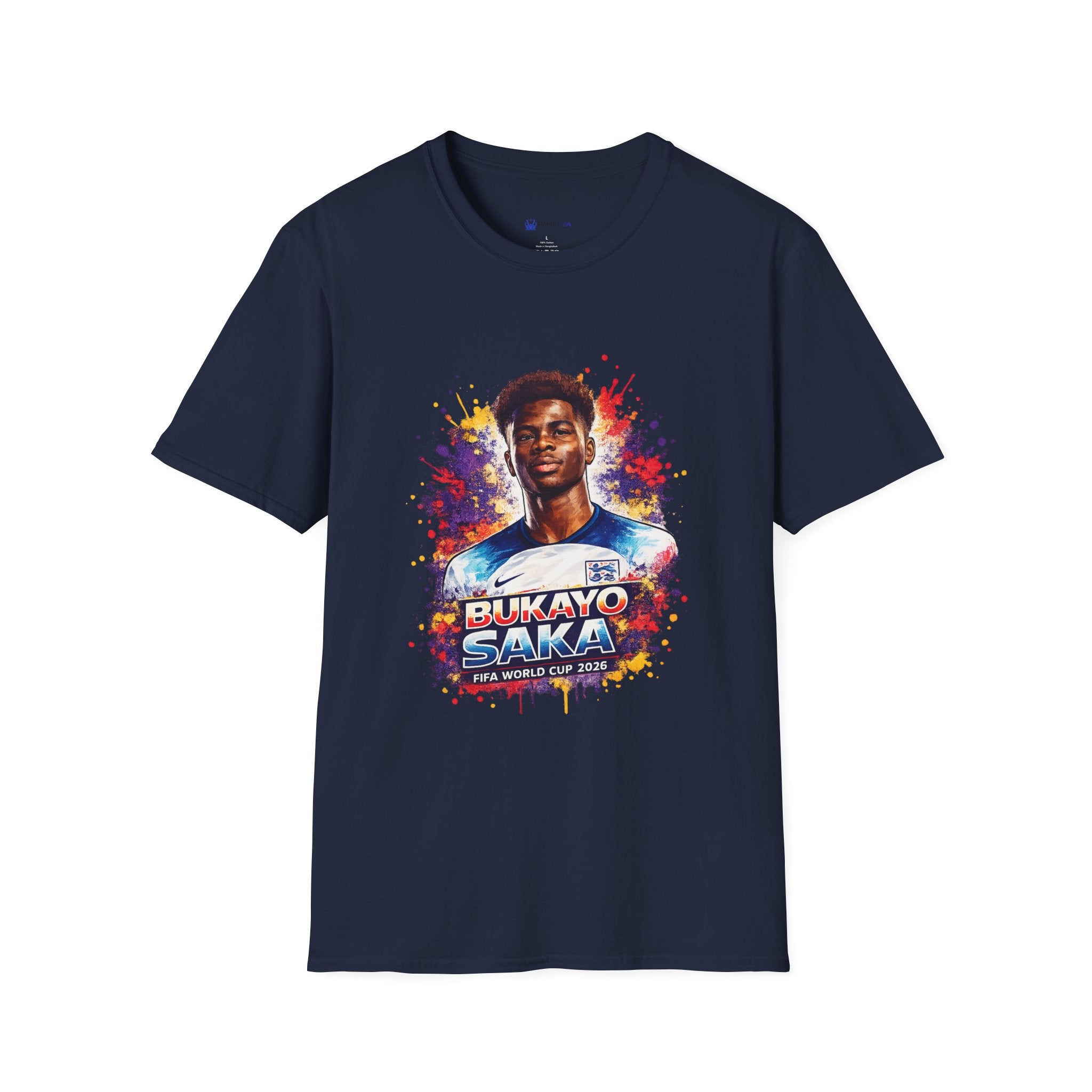England Lagend Portrait T-Shirt — Color Splash Football Fan Tee