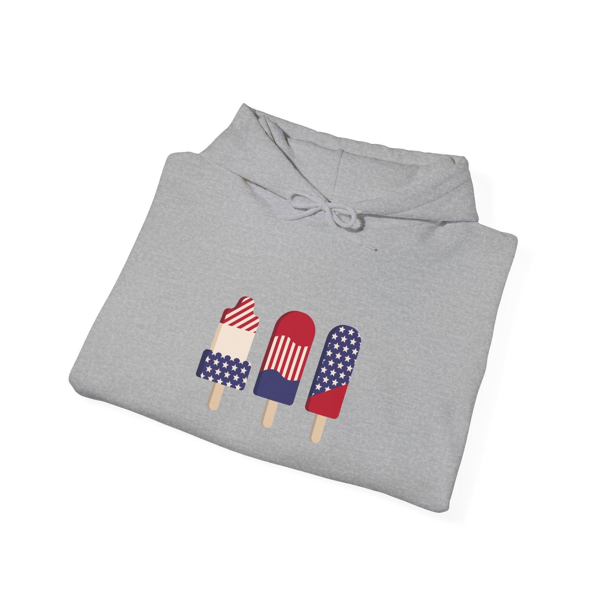 American Patriot Graphic Hoodie — Patriotic Fourth of July Sweatshirt.