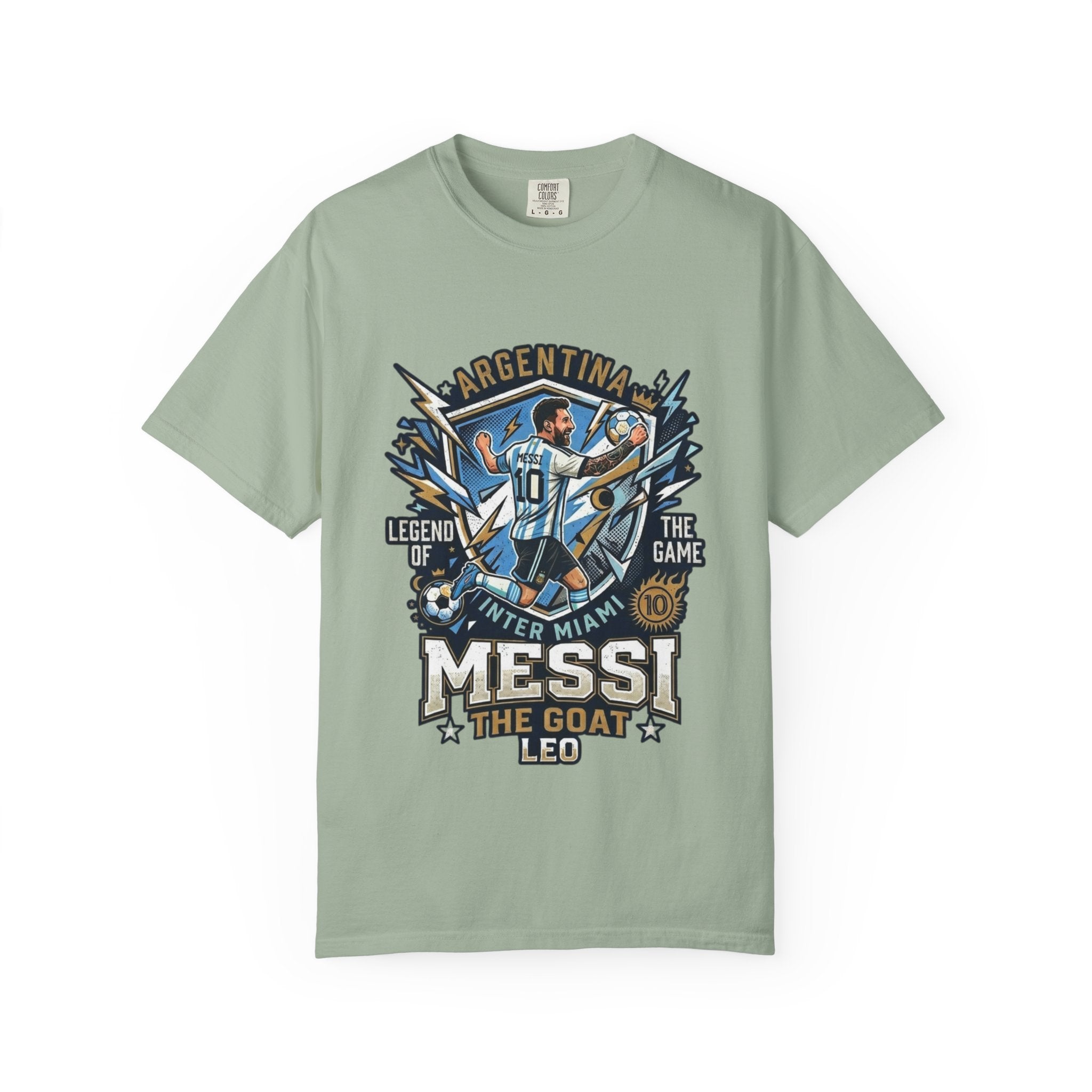 Messi "The GOAT" Soccer T-Shirt - Argentina Fan Version
