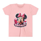 Minnie Mouse Happy 5th Birthday Youth Tee
