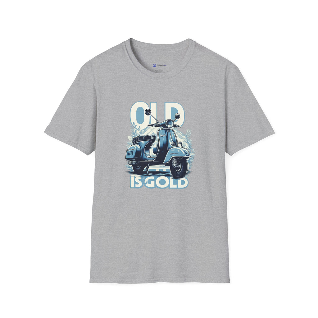 Vintage Scooter T‑Shirt — "Old Is Gold" Retro Vespa Tee
