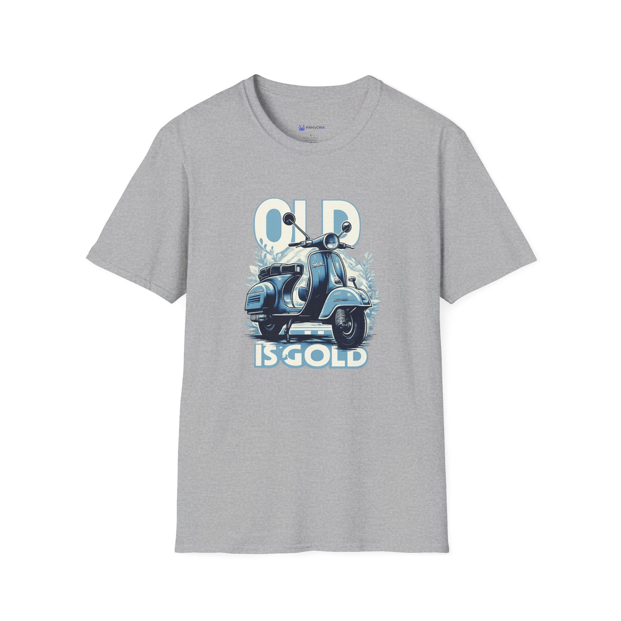 Vintage Scooter T‑Shirt — "Old Is Gold" Retro Vespa Tee