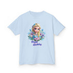 Kids Tee — 'Happy Birthday' Princess Floral Design