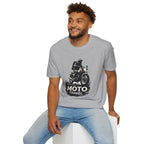 Moto Travel T‑Shirt — Vintage Motorcycle Rider Tee