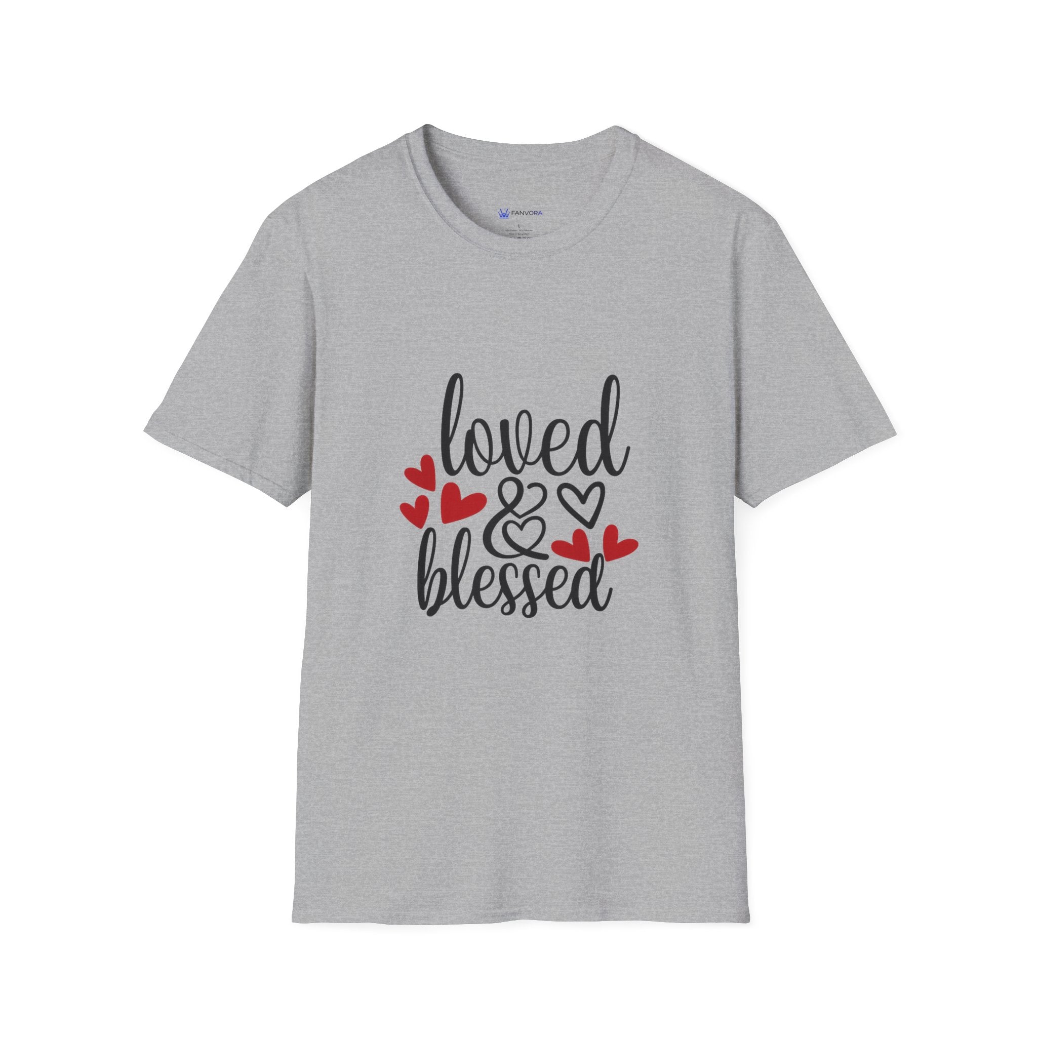 Loved & Blessed T-Shirt — Women’s Inspirational Heart Tee