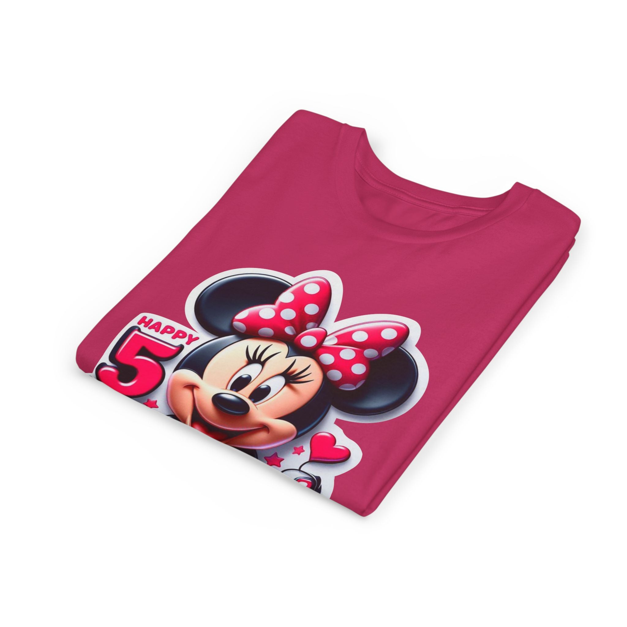 Minnie Mouse Happy 5th Birthday Youth Tee