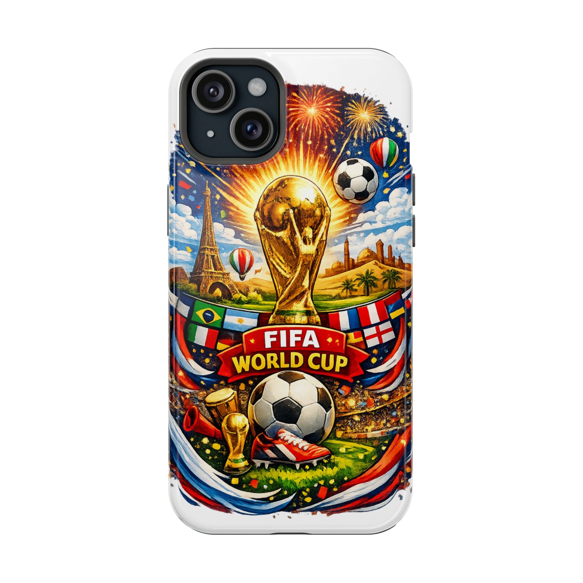 Soccer Magnetic Impact-Resistant Phone Case — FIFA Trophy Design