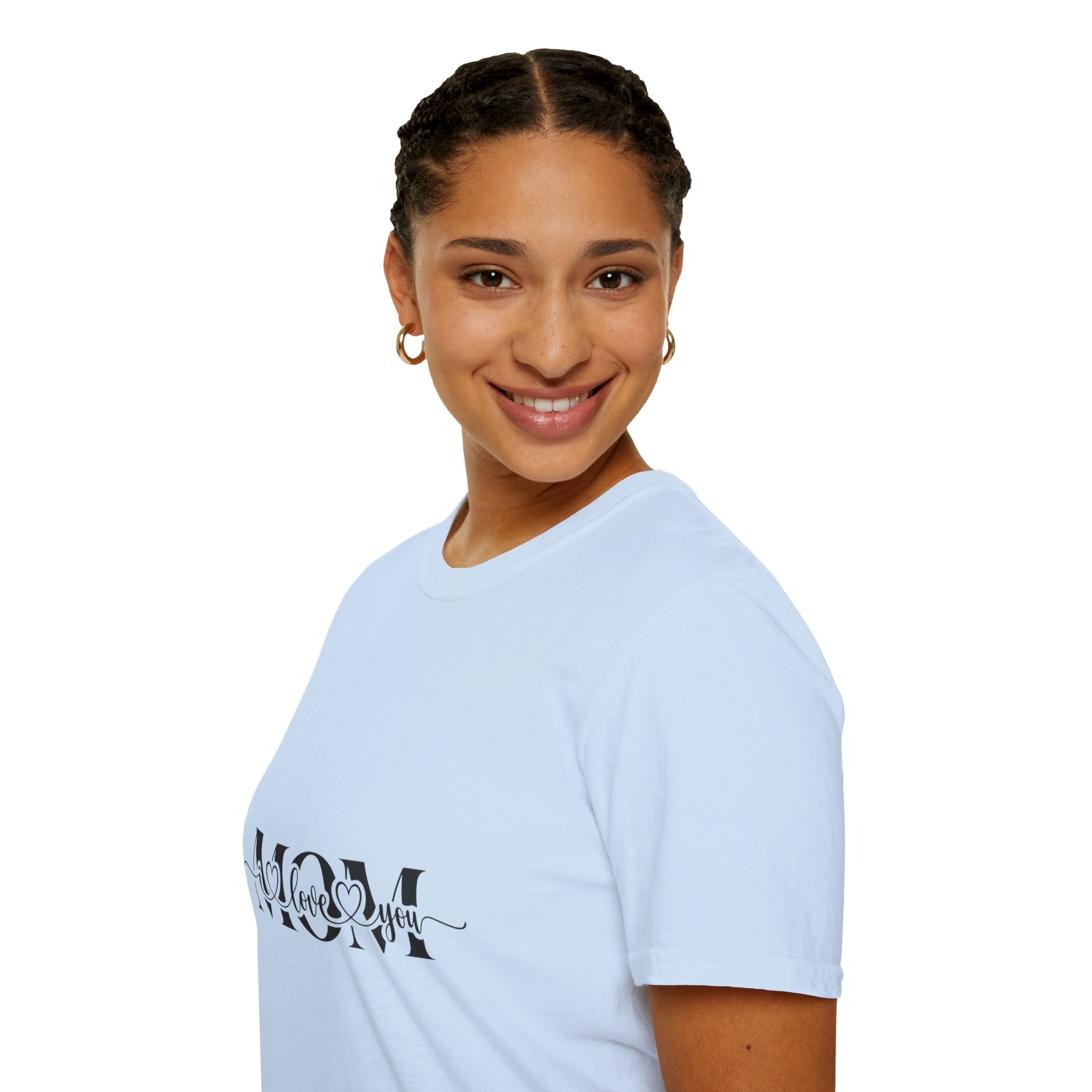 Mom "Love You" Graphic T‑Shirt — Mother's Day Floral Heart Tee