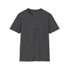 Stick Figure Girl Holding Heart T-Shirt — Cute Minimalist Valentine Tee