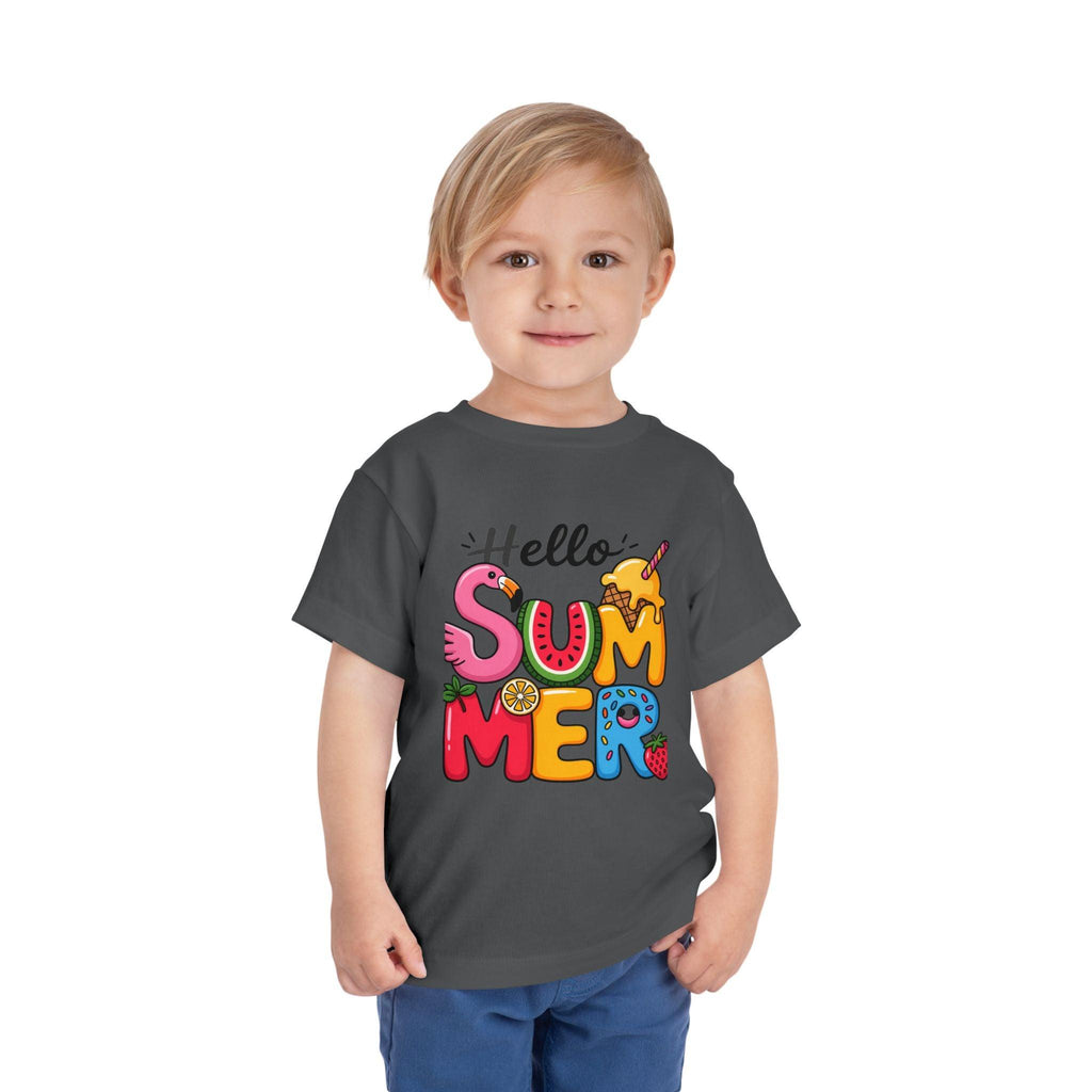 Hello Summer fruity typography Toddler Tee.