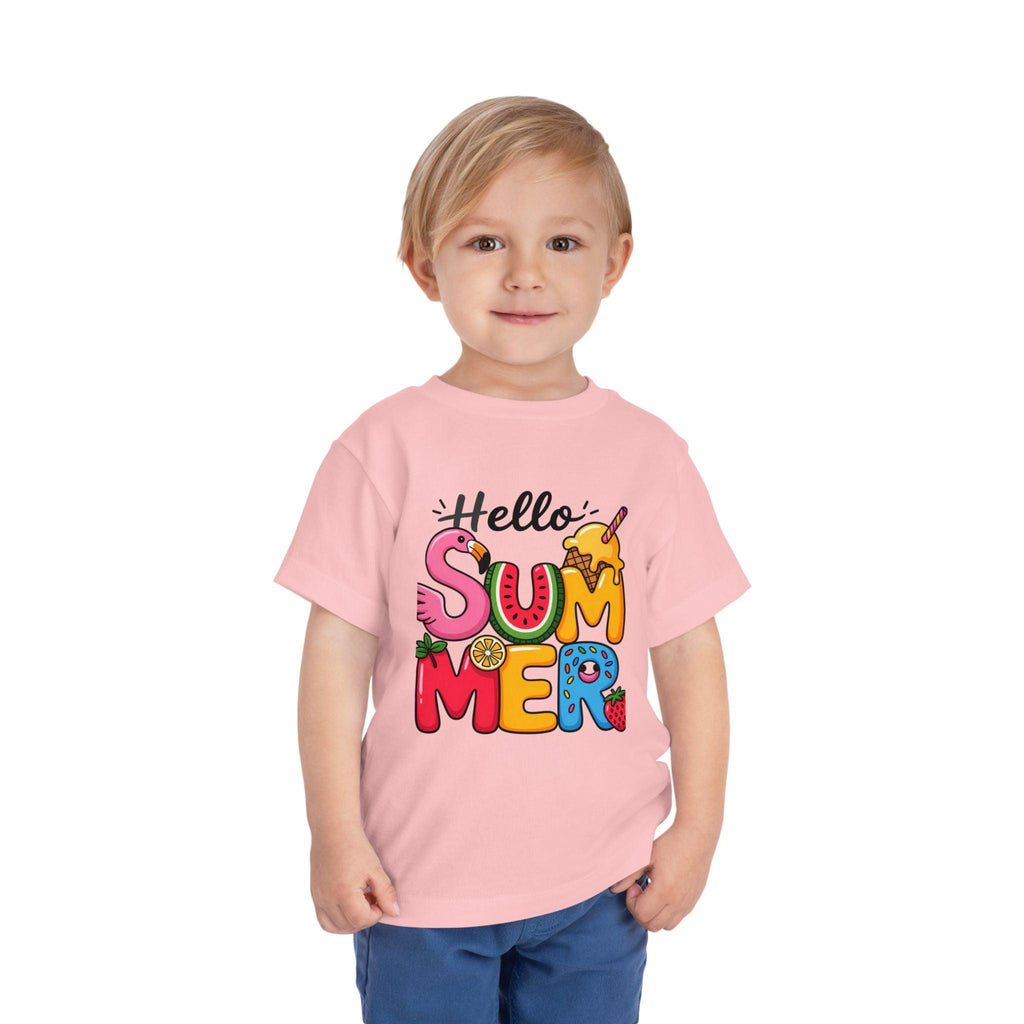 Hello Summer fruity typography Toddler Tee.