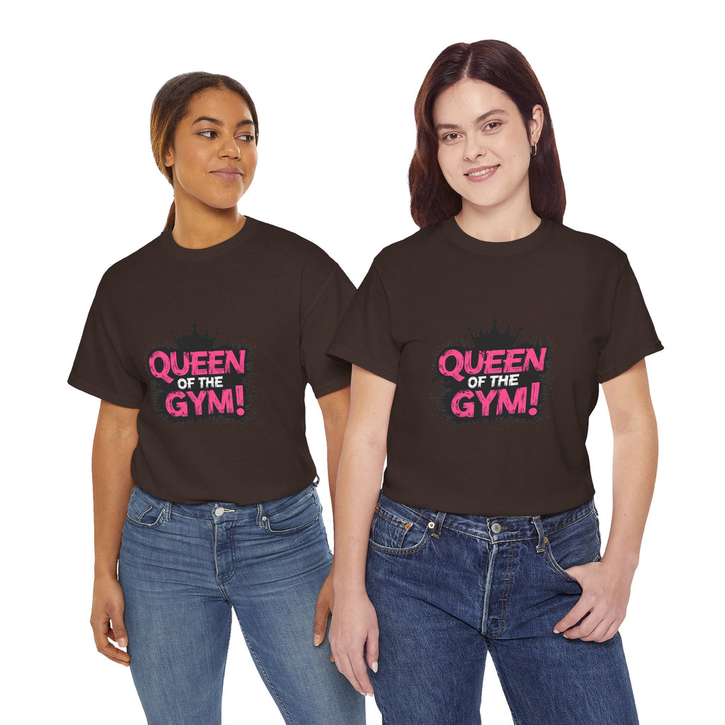 Queen of the Gym T-Shirt — Pink Crown Fitness Tee