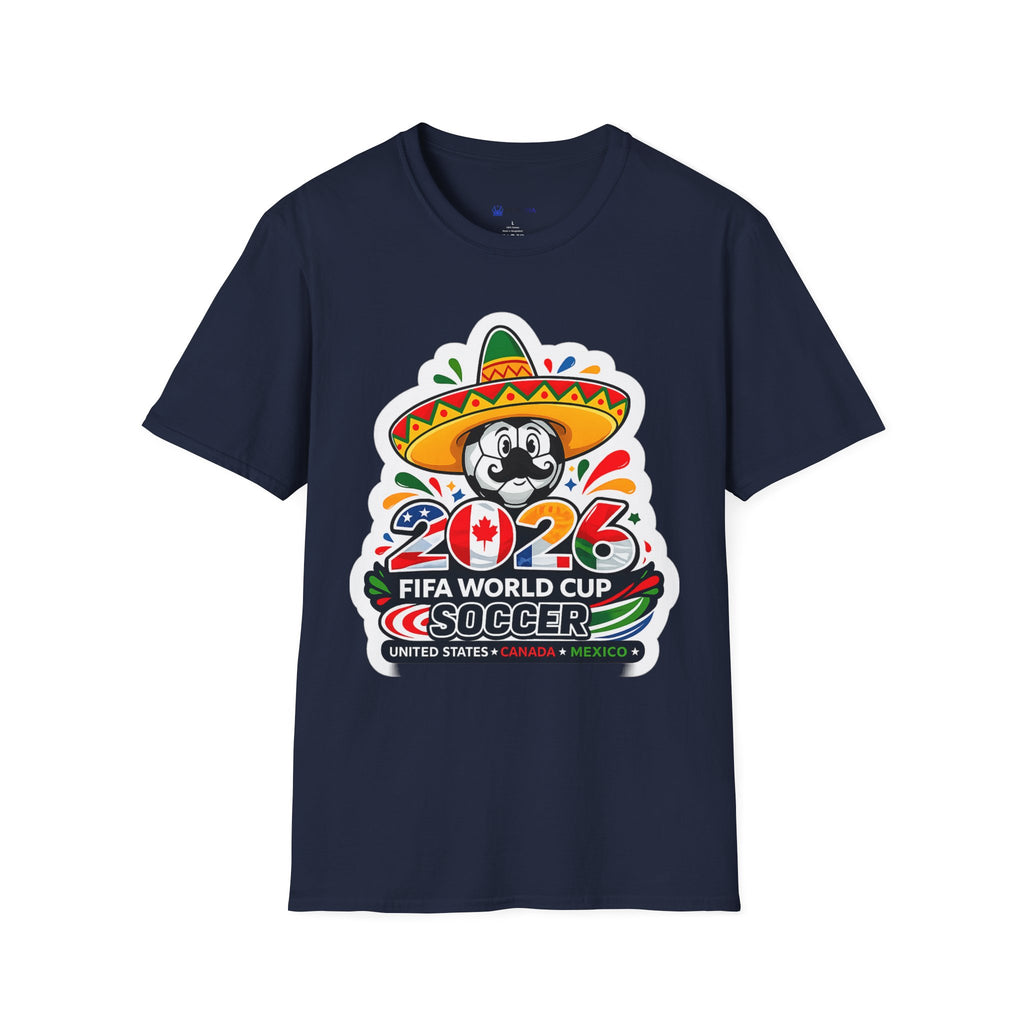 Soccer 2026 Soccer T-Shirt — Colorful Sombrero Mascot Design