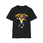 Soccer 'Game Is On' Graphic funny figure design  T‑Shirt