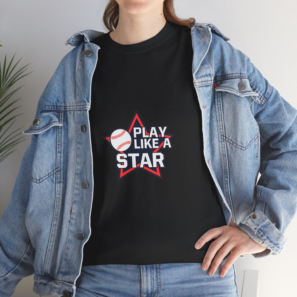 Play Like a Star Baseball Tee — Kids & Youth Sports Shirt