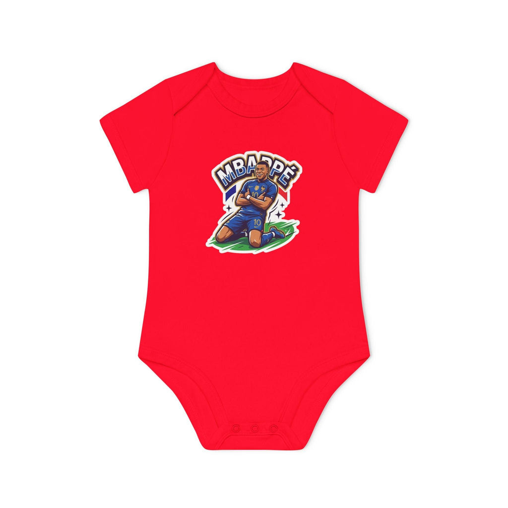 Baby Bodysuit - "France #10 Footballer Rising Star Fan Version" Future Soccer Player & Game Day Energy Organic Baby Onesie.