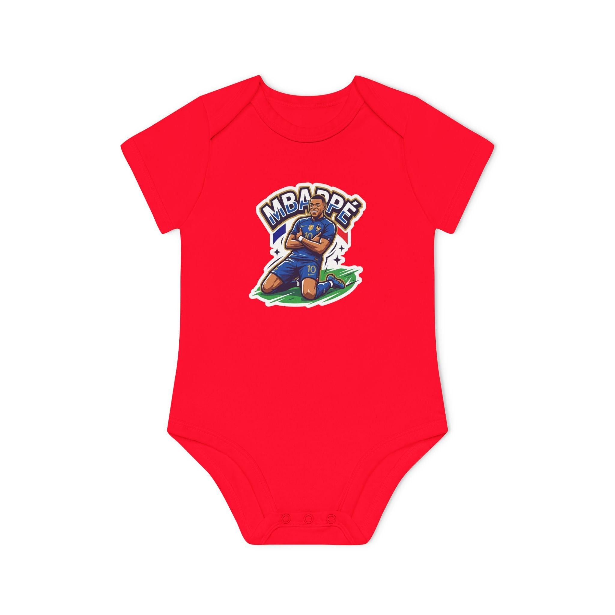 Baby Bodysuit - "France #10 Footballer Rising Star Fan Version" Future Soccer Player & Game Day Energy Organic Baby Onesie.