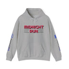 Unisex Midnight Run Hoodie — Retro Palm Beach Graphic Hooded Sweatshirt.