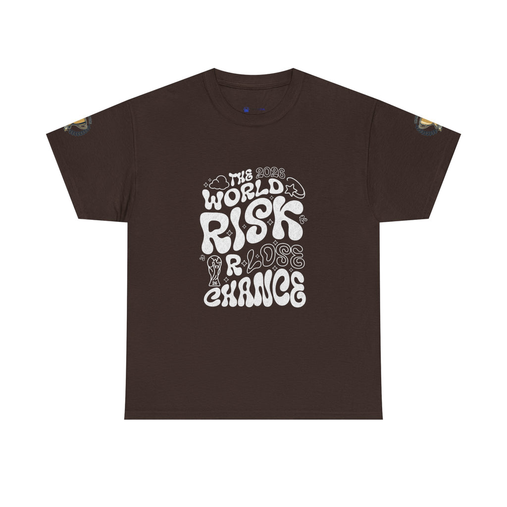 T‑Shirt — "The World Risks A Little Chance" Retro Graphic Tee