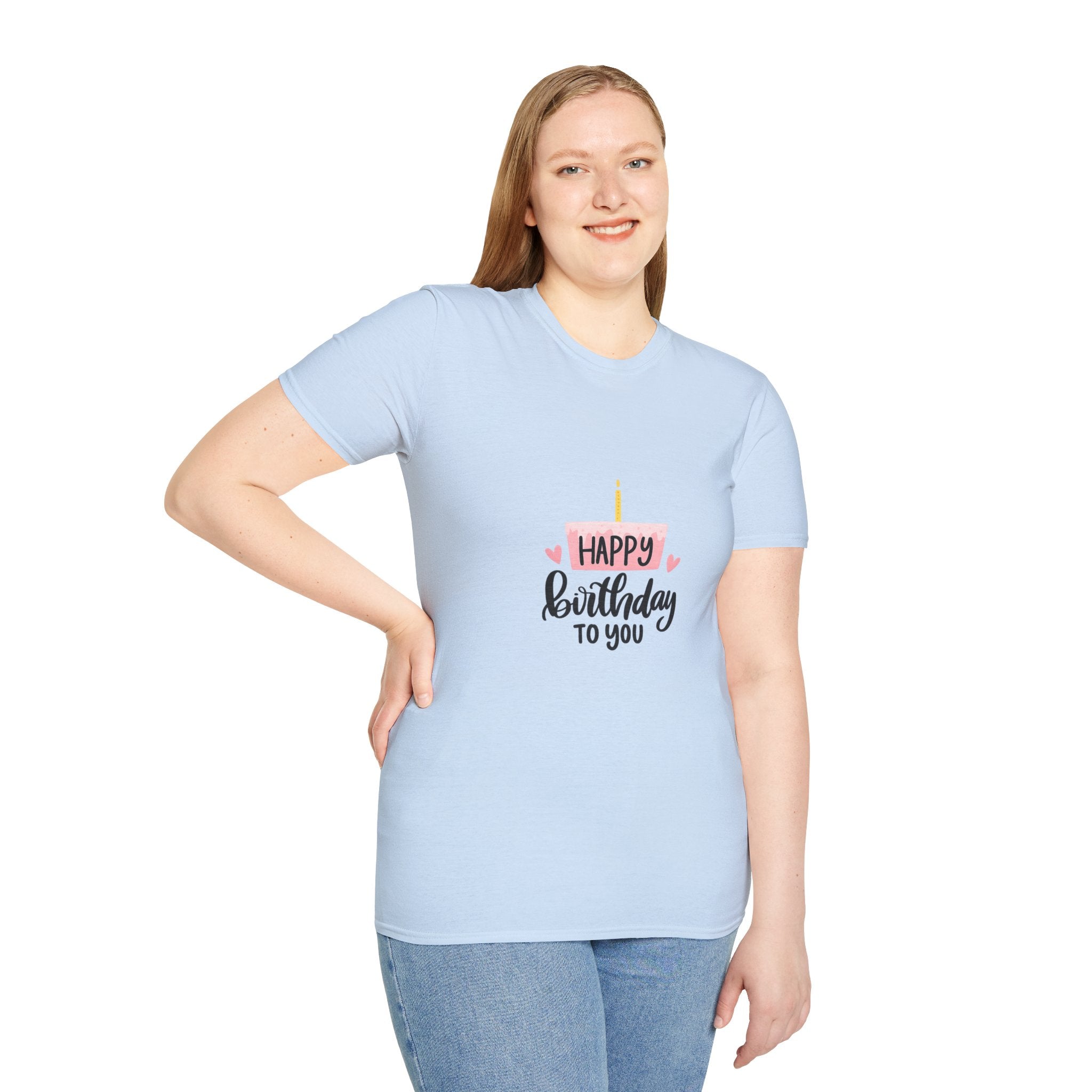 Birthday Cake T-Shirt — "Happy Birthday to You" Cute Candle Design