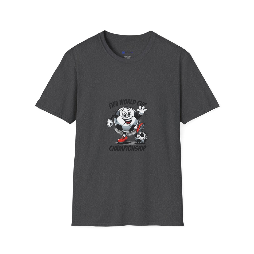 SPORTS comic style Cartoon Mascot T-Shirt — Championship Soccer Tee