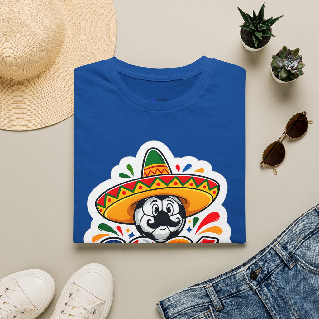 Soccer 2026 Soccer T-Shirt — Colorful Sombrero Mascot Design