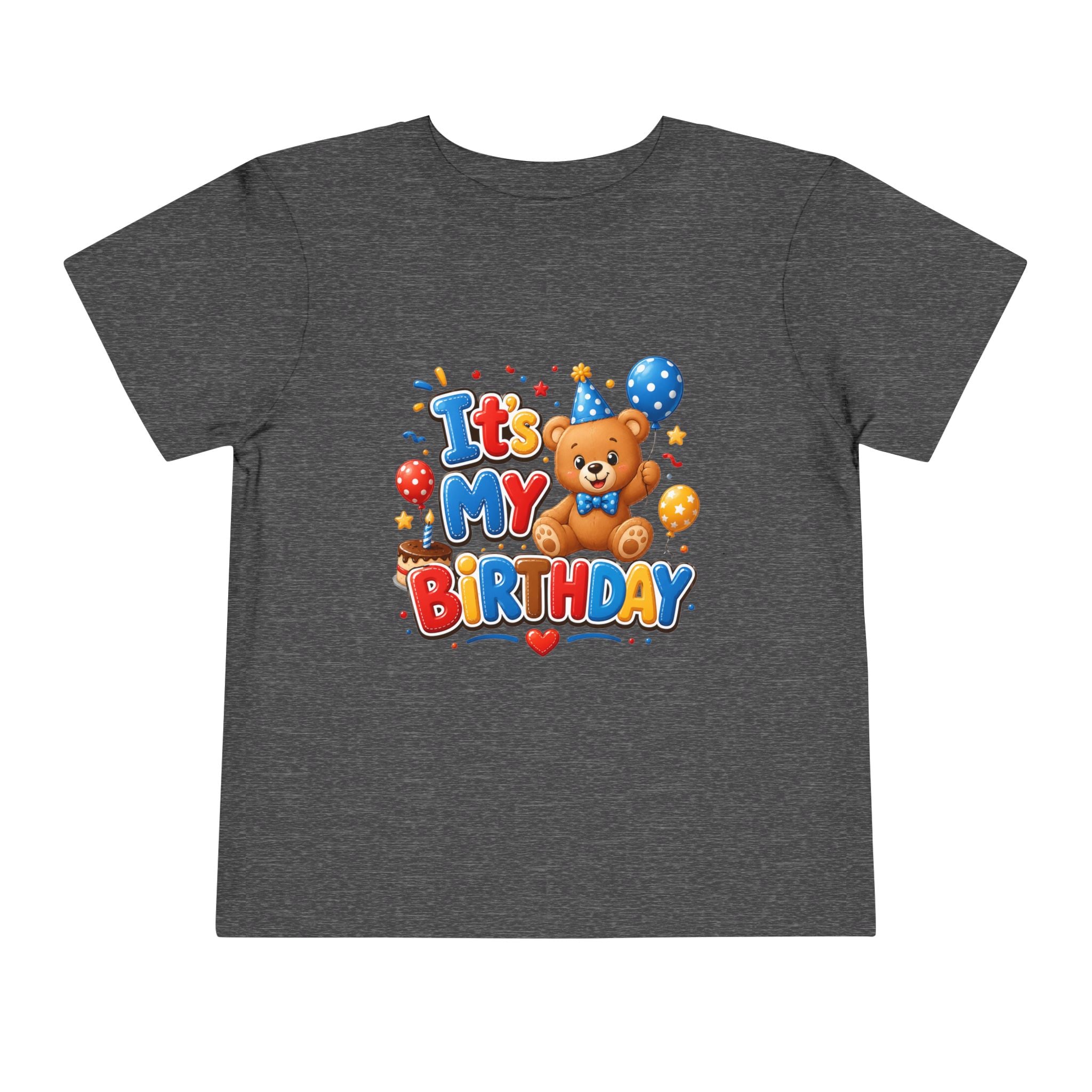 Toddler Birthday Tee — "It's My Birthday" Bear Party Shirt