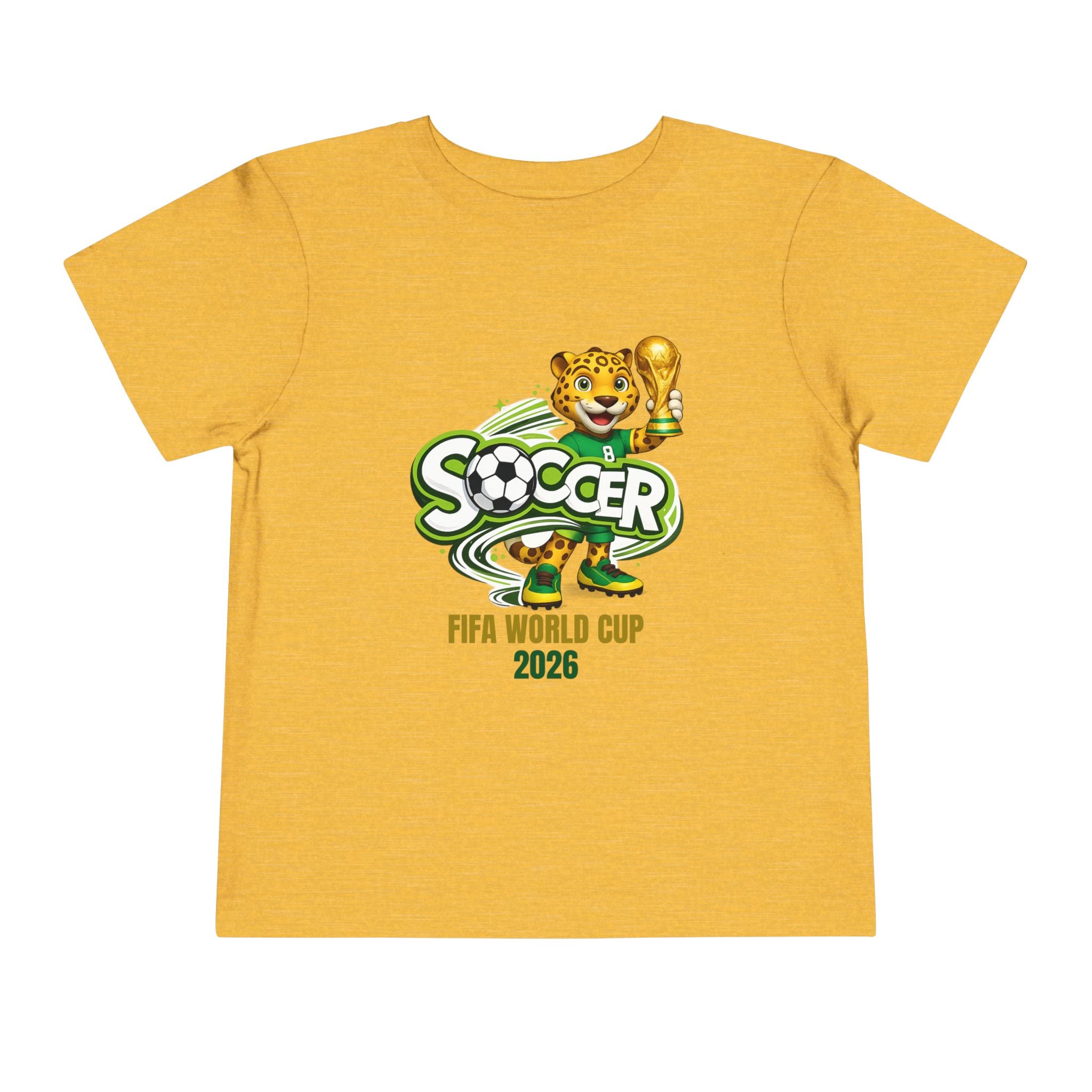 Soccer cup 2026 Toddler Soccer Tee — Cute Tiger Mascot Trophy Design